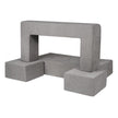 VEVOR Modular Kids Play Couch 4Pcs DIY Creative Child Sectional Sofa Dark Grey