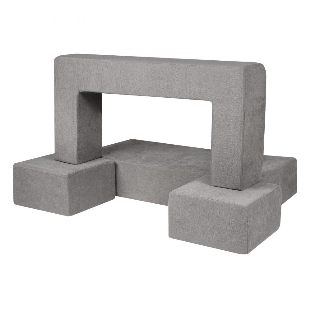 VEVOR Modular Kids Play Couch 4Pcs DIY Creative Child Sectional Sofa Dark Grey