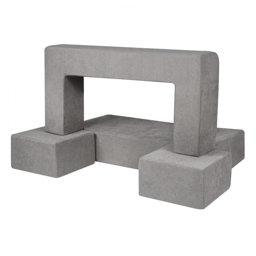 VEVOR Modular Kids Play Couch 4Pcs DIY Creative Child Sectional Sofa Dark Grey