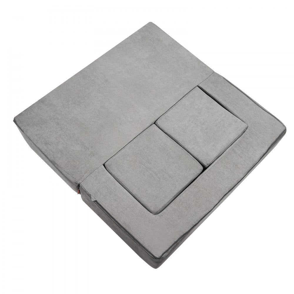 VEVOR Modular Kids Play Couch 4Pcs DIY Creative Child Sectional Sofa Dark Grey