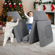 VEVOR Modular Kids Play Couch 10Pcs DIY Creative Toddler Sectional Sofa Grey