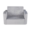 VEVOR Baby Chair Foldable 2-in-1 Comfy Baby Lounger Couch Kids Sofa Grey