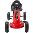 VEVOR Go Kart 4 Wheel Pedal Ride On Toy for Kids Ages 3-8 Adjustable Seat Red