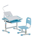 VEVOR Kids Chair and Desk Set Table Lamp Adjustable Height & Tilted Desktop Blue