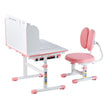 VEVOR Kids Study Chair and Desk with Bookshelf & Drawer Height Adjustable Pink