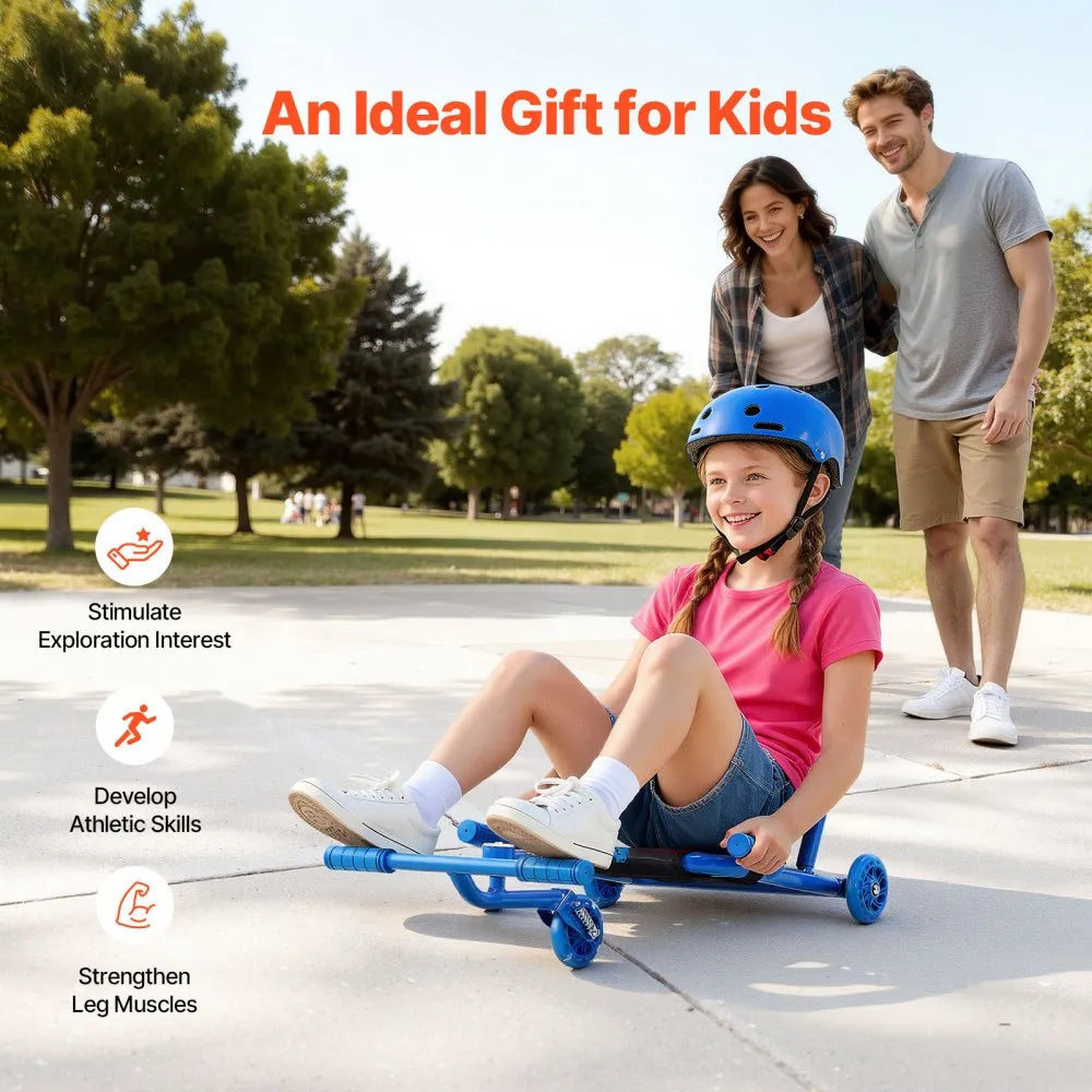 VEVOR Ride on Scooter Powered by Zig-Zag Motion Drift Cart for Kids Ages 4+