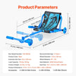 VEVOR Ride on Scooter Powered by Zig-Zag Motion Drift Cart for Kids Ages 4+