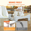 VEVOR 5 in 1 Rocking Horse for Toddlers 1-3 Years, Baby Rocking Horse with Trampoline, Detachable Balance Board, Push Handle and 4 Smooth Wheels, Support to 80lbs Kids Ride on Toy, White