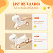 VEVOR 3 in 1 Rocking Horse for Toddlers 1-3 Years, Baby Rocking Horse with Detachable Balance Board and 4 Smooth Wheels, Support up to 80 lbs HDPE Material Kids Ride on Toy, 40° Swinging, White