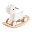VEVOR 3 in 1 Rocking Horse for Toddlers 1-3 Years, Baby Rocking Horse with Detachable Balance Board and 4 Smooth Wheels, Support up to 80 lbs HDPE Material Kids Ride on Toy, 40° Swinging, White