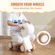 VEVOR 3 in 1 Rocking Horse for Toddlers 1-3 Years, Baby Rocking Horse with Detachable Balance Board and 4 Smooth Wheels, Support up to 80 lbs HDPE Material Kids Ride on Toy, 40° Swinging, Red