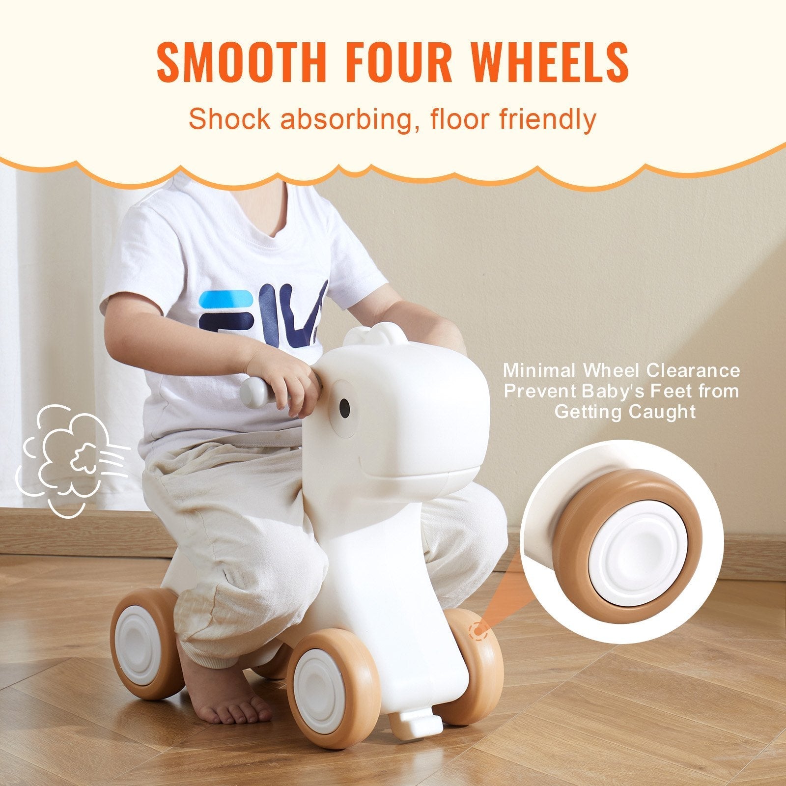 VEVOR 3 in 1 Rocking Horse for Toddlers 1-3 Years, Baby Rocking Horse with Detachable Balance Board and 4 Smooth Wheels, Support up to 80 lbs HDPE Material Kids Ride on Toy, 40° Swinging, Red