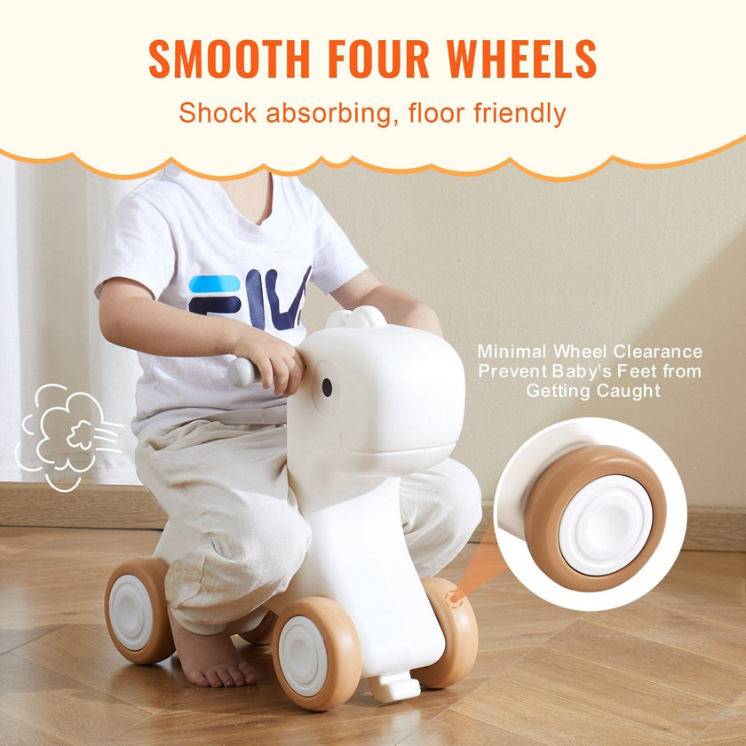 VEVOR 3 in 1 Rocking Horse for Toddlers 1-3 Years, Baby Rocking Horse with Detachable Balance Board and 4 Smooth Wheels, Support up to 80 lbs HDPE Material Kids Ride on Toy, 40° Swinging, Red