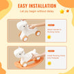 VEVOR 3 in 1 Rocking Horse for Toddlers 1-3 Years, Baby Rocking Horse with Detachable Balance Board and 4 Smooth Wheels, Support up to 80 lbs HDPE Material Kids Ride on Toy, 40° Swinging, Red