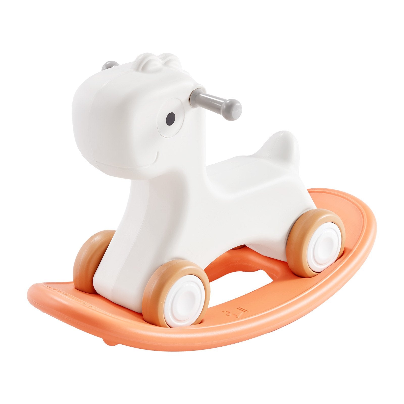 VEVOR 3 in 1 Rocking Horse for Toddlers 1-3 Years, Baby Rocking Horse with Detachable Balance Board and 4 Smooth Wheels, Support up to 80 lbs HDPE Material Kids Ride on Toy, 40° Swinging, Red