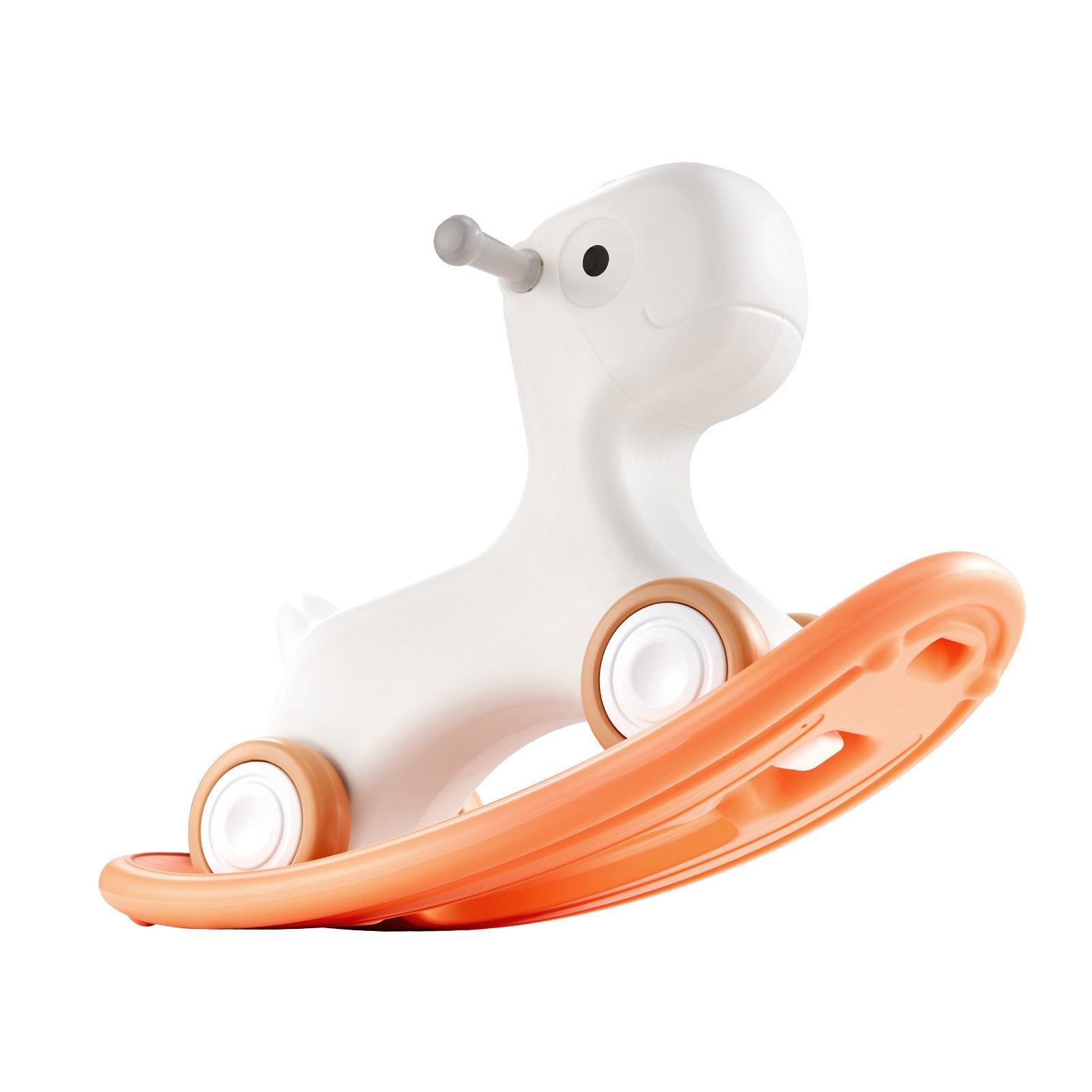 VEVOR 3 in 1 Rocking Horse for Toddlers 1-3 Years, Baby Rocking Horse with Detachable Balance Board and 4 Smooth Wheels, Support up to 80 lbs HDPE Material Kids Ride on Toy, 40° Swinging, Red