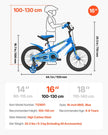 VEVOR Kids Bike 16 Inches BMX Style Children Bicycle for Boys & Girls Aged 4-8