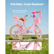 VEVOR Kids Bike 16 Inches Princess Style Children Bicycle for Girls Aged 4-8