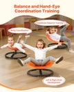 VEVOR Kids Swivel Chair, 220 lbs Capacity, Sensory Spinning Chair, Autistic Kids Sensory Toy Seat with Non-Slip Metal Base, Round Shape Toddler Sit & Spin Seat for Coordination Balance Focus, Orange