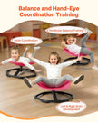 VEVOR Kids Swivel Chair, 220 lbs Capacity, Elephant Shape Sensory Spinning Chair, Autistic Kids Sensory Toy Seat with Non-Slip Metal Base, Toddler Sit & Spin Seat for Coordination Balance Focus, Red