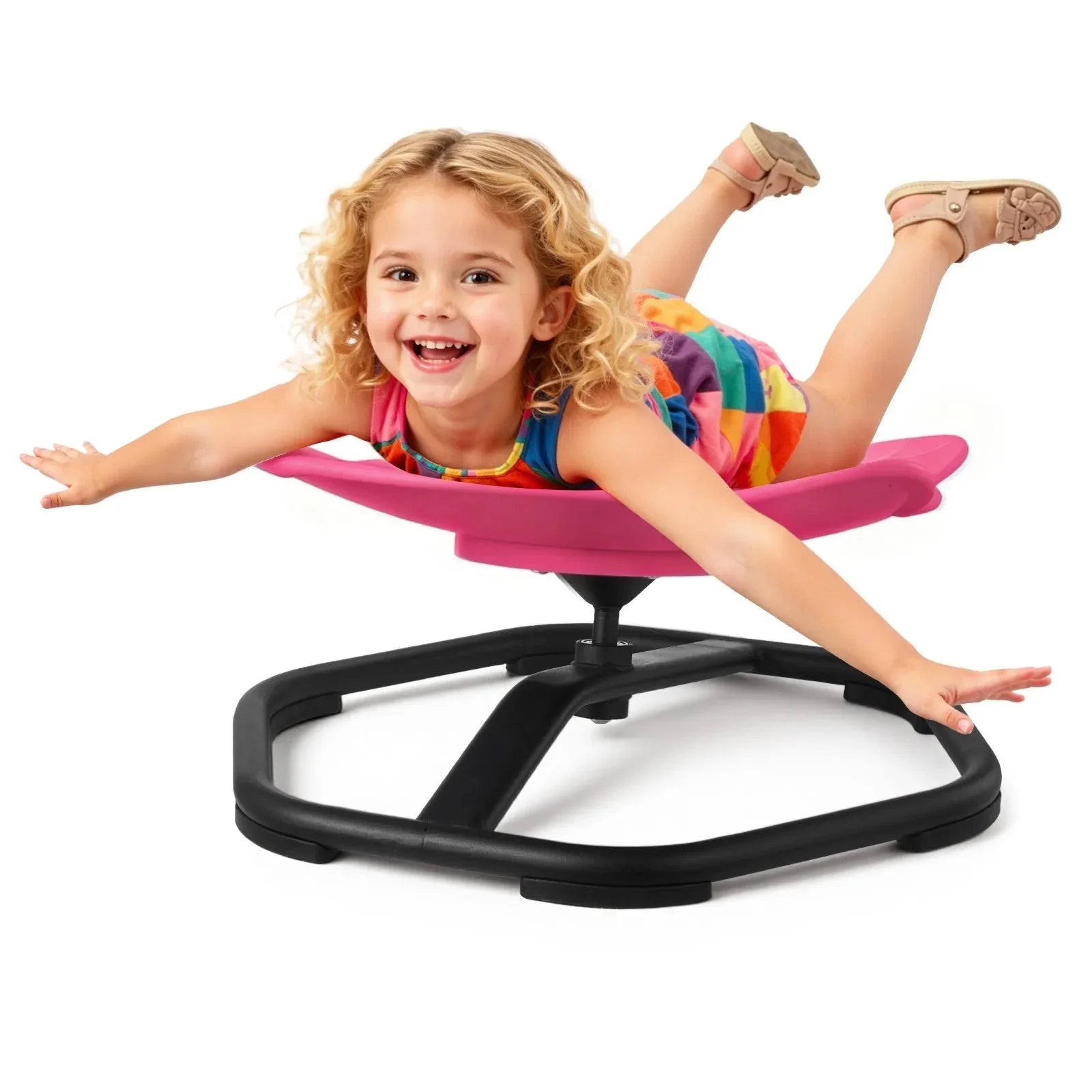 VEVOR Kids Swivel Chair, 220 lbs Capacity, Elephant Shape Sensory Spinning Chair, Autistic Kids Sensory Toy Seat with Non-Slip Metal Base, Toddler Sit & Spin Seat for Coordination Balance Focus, Red