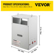 VEVOR CO2 Burner, 4 Brass Burner CO2 Generator for Plant, Natural Gas NG Carbon Dioxide Generator Burner, 12540 BTU/Hr, Built-In Electronic Ignition, for Greenhouse Green Tent Hydroponic Grow Room