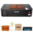 55W CO2 Laser Engraver & Cutter – Desktop Laser Engraving Machine with 5MP Camera & Rotary Axis