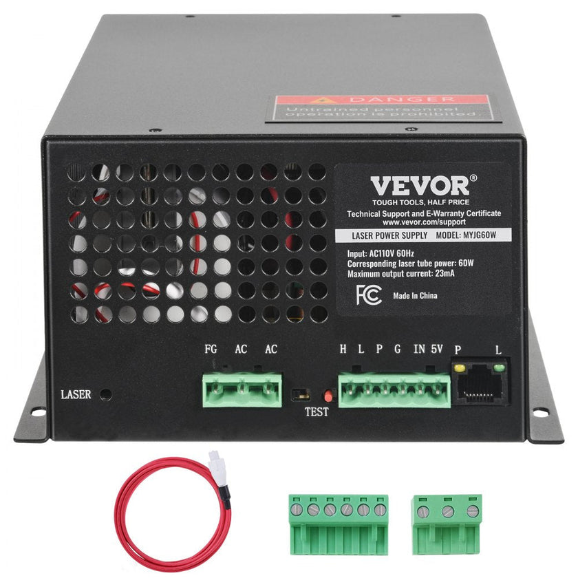VEVOR CO2 Laser Power Supply for 60W Laser Tube Laser Engravers and Cutters