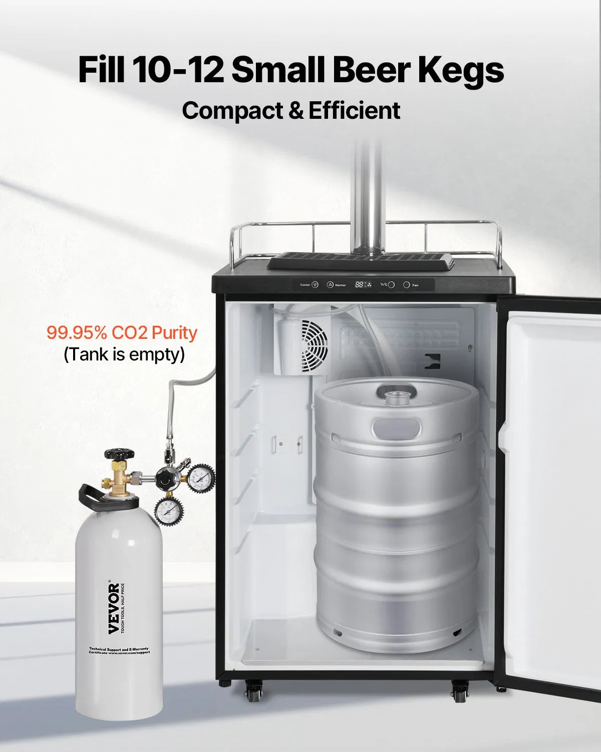 VEVOR CO2 Tank 10 lbs Aluminum Alloy Cylinder with CGA320 Valve DOT Approved