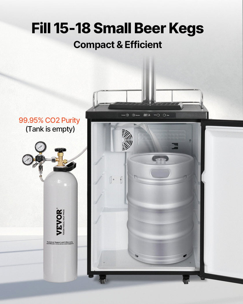 VEVOR CO2 Tank 15 lbs Aluminum Alloy Cylinder with CGA320 Valve DOT Approved