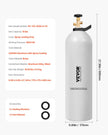 VEVOR CO2 Tank 15 lbs Aluminum Alloy Cylinder with CGA320 Valve DOT Approved