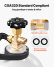 VEVOR CO2 Tank 20 lbs New Aluminum Alloy Cylinder with Siphon Tube DOT Approved