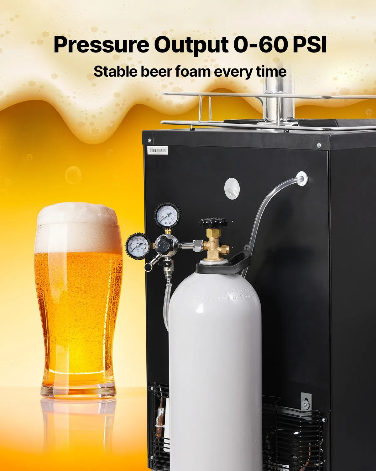 VEVOR CO2 Tank 20 lbs Aluminum Alloy Cylinder with CGA320 Valve for Draft Beer