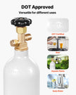 VEVOR CO2 Tank 2.5 lbs Aluminum Alloy Cylinder with CGA320 Valve DOT Approved