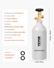 VEVOR CO2 Tank 2.5 lbs Aluminum Alloy Cylinder with CGA320 Valve DOT Approved