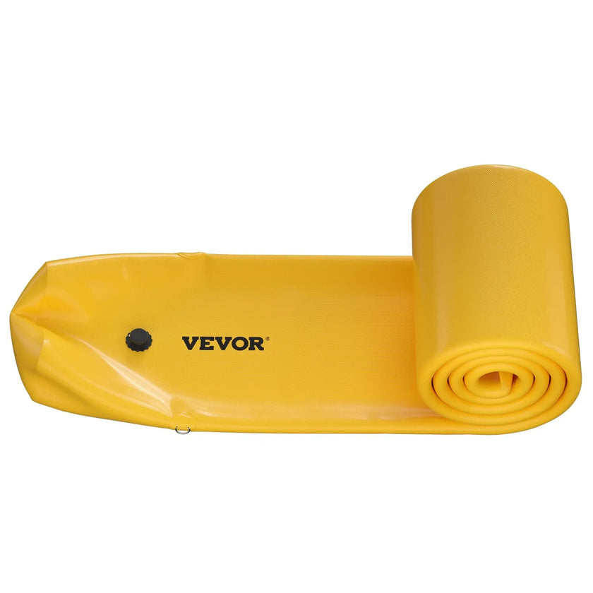 VEVOR Flood Barrier, 24 ft Length x 12 in Height, Reusable PVC Water Diversion Tubes, Lightweight Hydro Barrier with Excellent Waterproof Effect Used for Doorways, Garages, Yellow
