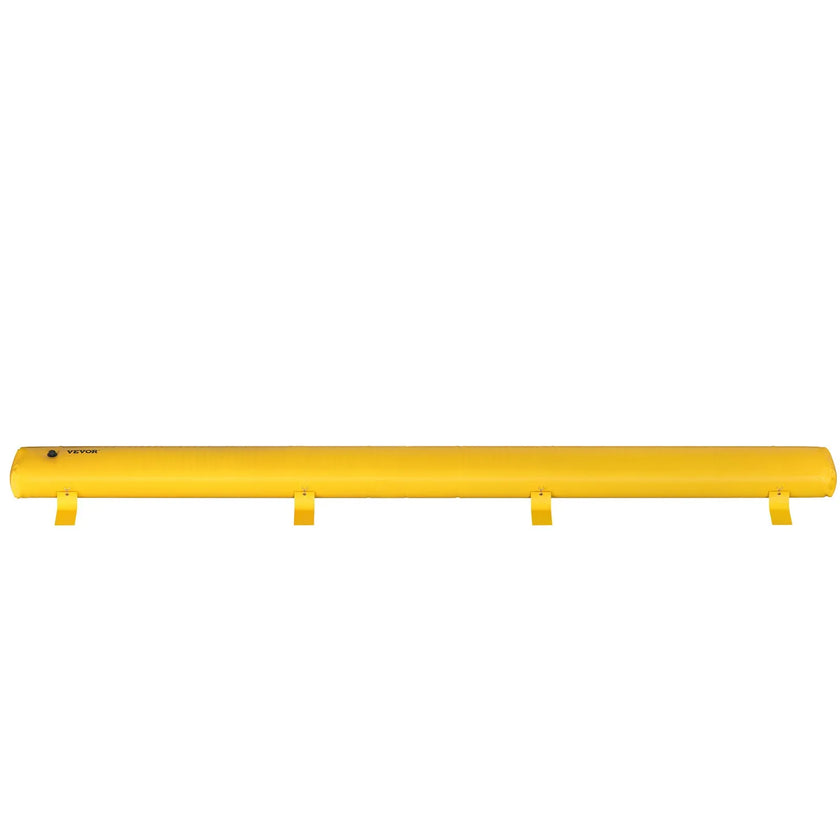 VEVOR Flood Barrier, 24 ft Length x 12 in Height, Reusable PVC Water Diversion Tubes, Lightweight Hydro Barrier with Excellent Waterproof Effect Used for Doorways, Garages, Yellow