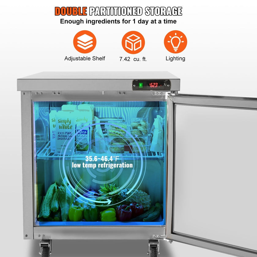 VEVOR Commercial Refrigerator, 28