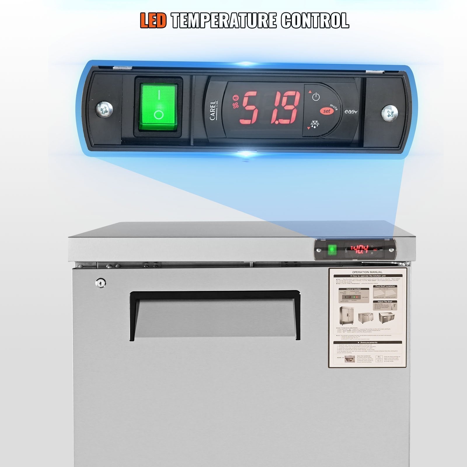VEVOR Commercial Refrigerator, 28