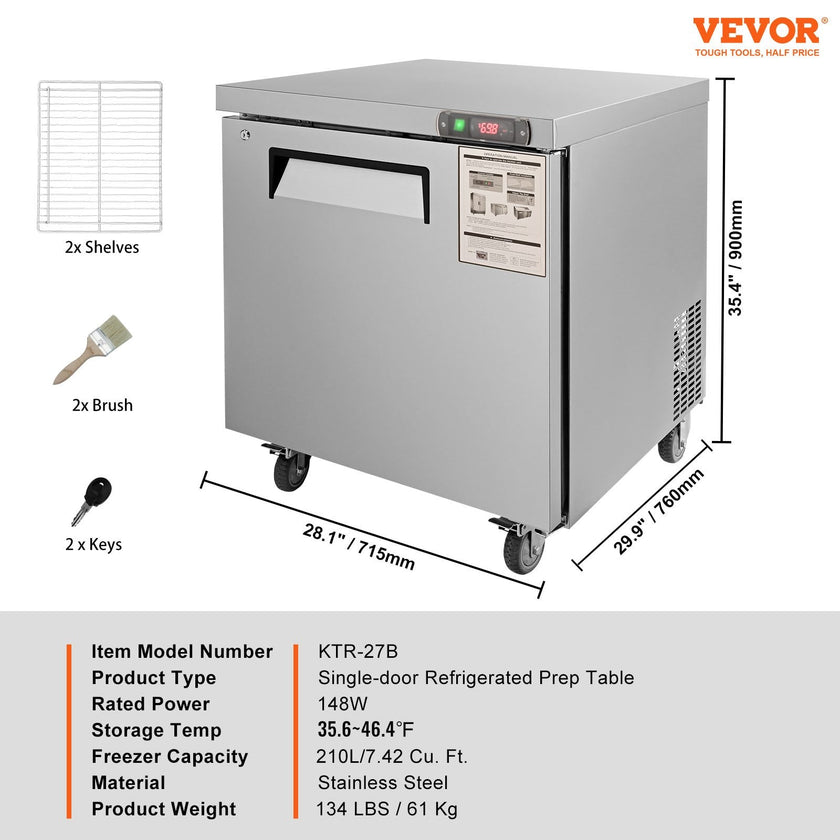 VEVOR Commercial Refrigerator, 28