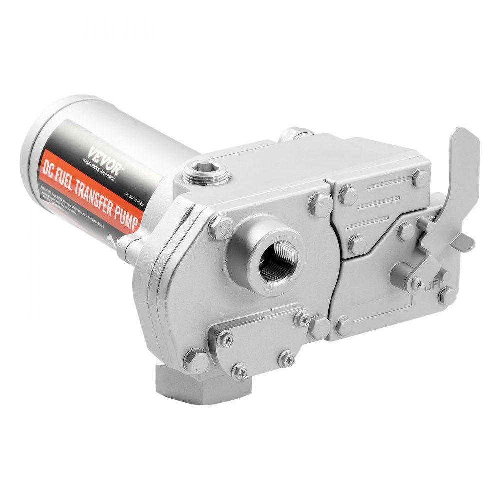 VEVOR Fuel Transfer Pump 12V 15 GPM 1/5 HP Diesel Pump with Auto Fuel Nozzle