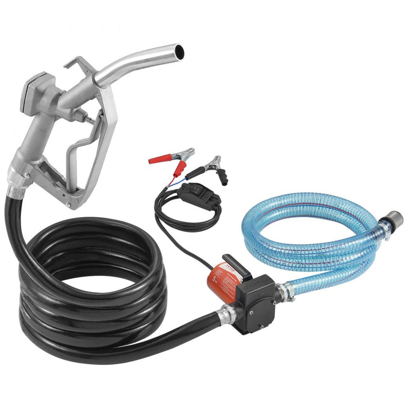 VEVOR Fuel Transfer Pump 12V 5.3 GPM 1/10 HP Diesel Pump with Auto Fuel Nozzle