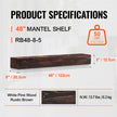 VEVOR Fireplace Mantel Wood Shelf Floating Rustic Fireplace Mantel 48