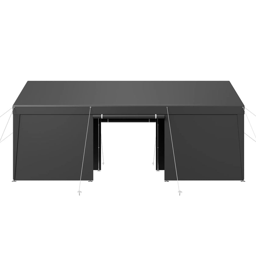 VEVOR Carport Car Canopy 12x20FT Heavy Duty Car Shelter with Sidewalls White
