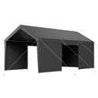 VEVOR Carport Car Canopy 12x20FT Heavy Duty Car Shelter with Sidewalls White