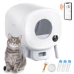VEVOR 75L Self Cleaning Cat Litter Box with Odor Removal APP Control Sensor Gray