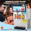 VEVOR Commercial Slushy Machine, 8L / 2.1 Gal Double Bowl Margarita Machine, 1155W Stainless Steel Margarita Smoothie Frozen Drink Maker, Slushie Machine for Party Cafes Restaurants Bars Home
