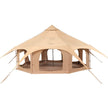 VEVOR Canvas Tent, 4 Seasons 5 m/16.4 ft Bell Tent, Canvas Tent for Camping with Stove Jack, Breathable Yurt Tent for up to 8 People, Family Camping Outdoor Hunting Party
