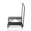 VEVOR RV Steps, 2-Step RV Stairs, 440 LBS Load Capacity, Thickened Carbon Steel, With Handrail, Non-Slip Steps for Safe Entry and Exit, Suit for RV, Trailer, Camper Steps