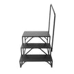 VEVOR RV Steps, 3-Step RV Stairs, 440 LBS Load Capacity, Thickened Carbon Steel, With Handrail, Non-Slip Steps for Safe Entry and Exit, Suit for RV, Trailer, Camper Steps